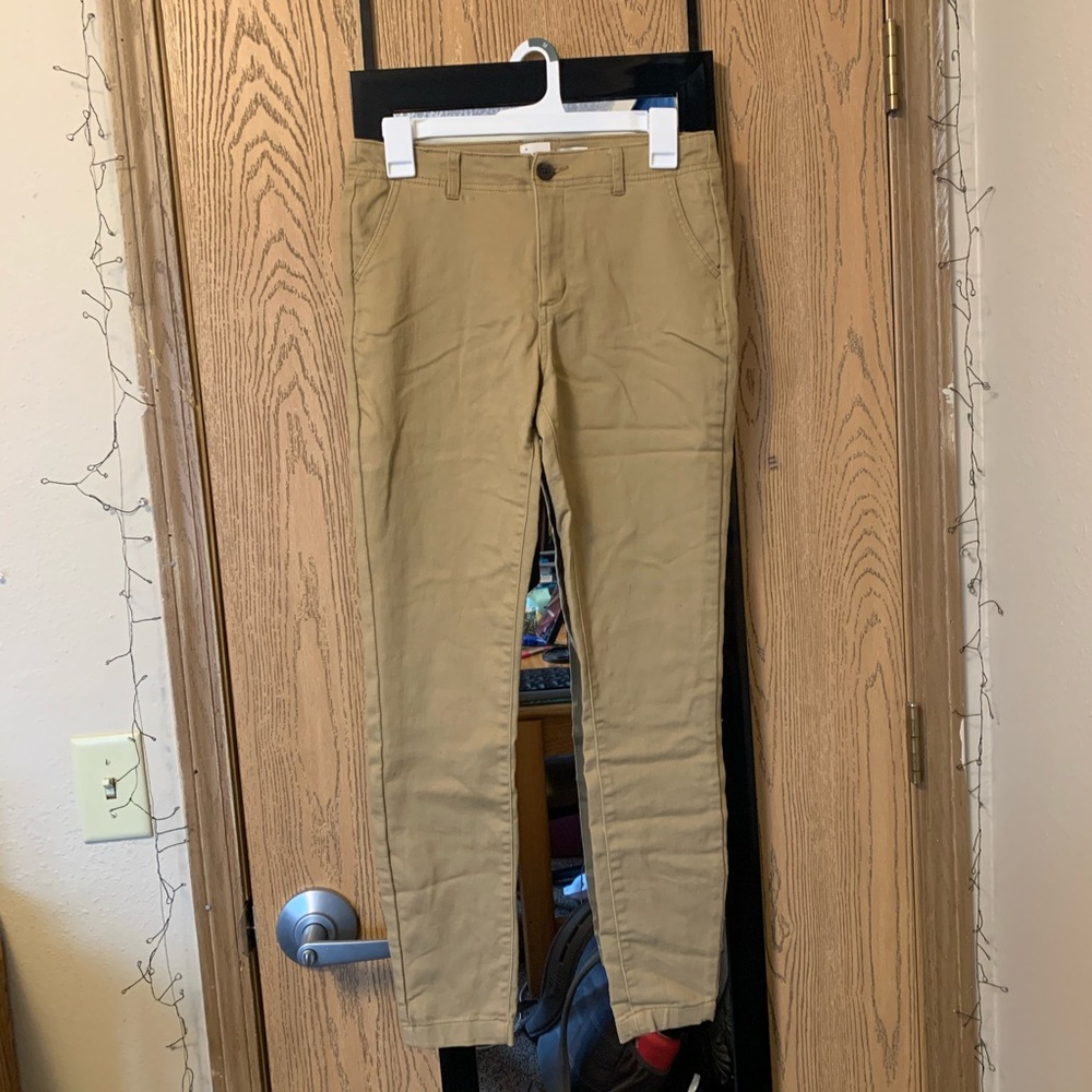 Khaki skinny/straight leg pants